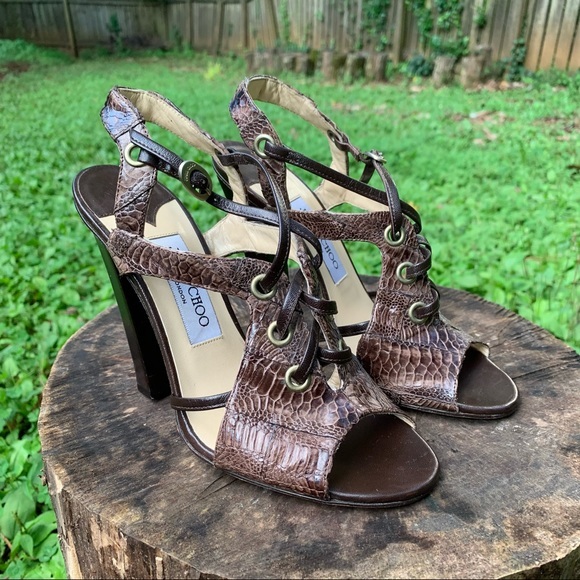 Jimmy Choo Shoes - NWOB Jimmy Choo 081 Evita Exotic Gallus sandals